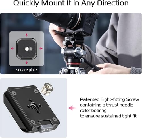 ULANZI UKA02 Quick Release Plate with 1/4" Screw, Camera Tripod Mount Adapter Compatible with UKA01, UKA03/Arca Swiss (Only Top Plate) - size: Top plate