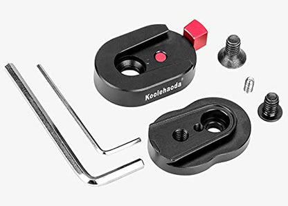 Koolehaoda Mini Quick Release Plate System with 1/4" Screw, Universal | For Camera Tripod, Gimbal, Monopod, Video Monitor, Magic Arm, Flash Bracket, Stabilizer, Compact Lightweight Design - color: Mini Quick Release System
