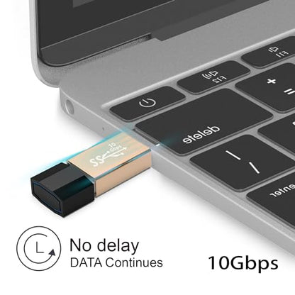 3Pack USB Coupler Male to Female USB 3.0 Type A Adapter Superspeed 10Gbps USB Port Extension Connector Bridge Compatible with Laptop Computer Hard Drive Printer Camera, Gold - style: male to female usb