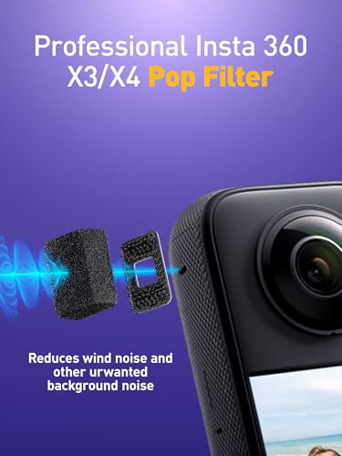 Mic Wind Muff for Insta360-8Pcs Wind Muff for Insta360 X3 X4, Premium Wind Noise Reduction Cover for Crisp Audio, Easy Installation and Durable Design, Compatible X3 or X4 Camera - size: Sponge(4pcs)