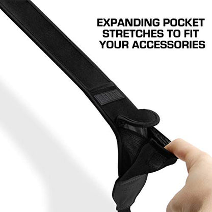 USA Gear TrueSHOT Camera Strap Neoprene Camera Straps - Padded Neck Strap, Pockets, and Quick Release Buckles - Compatible with Canon, Nikon, Sony and More DSLR and Mirrorless Cameras (Black) - color: Black