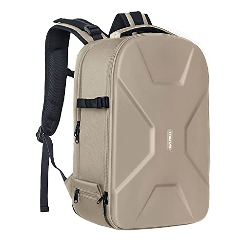 MOSISO Camera Backpack, DSLR/SLR/Mirrorless Photography Camera Bag 15-16 inch Waterproof Hardshell Case with Tripod Holder&Laptop Compartment Compatible with Canon/Nikon/Sony, Camel - color: Camel