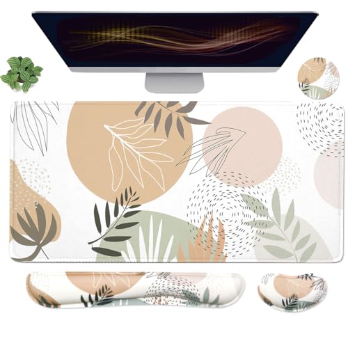 Large Mouse Pad Set,Extended Gaming Mouse Pad + Keyboard Wrist Rest Support - Minimalist - color: Minimalist