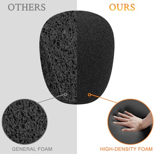 SOULWIT 6Pcs Pop Filter for Shure MX412/MX418/MX405/MX391/MX202/MX410 Series, CVG12/CVG18-B/C Gooseneck Microphone, Protective Mic Cover Windscreen Foam - Black