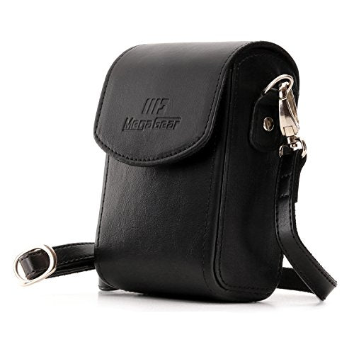 MegaGear MG766 Leather Camera Case with Strap compatible with Canon PowerShot G7 X Mark III, G7 X Mark II, G7 X - Black - color: Black