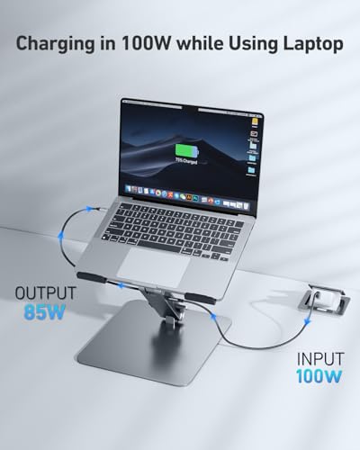 BENFEI Laptop Stand with USB C 7in1 Docking Station,HDMI 4K@60Hz,1*SD 1*Micro SD,100W Power Delivery,10Gbps 1*USB C 3.2 and 2*USB A 3.2 Compatible with MacBook Pro/Air, iPad Pro, XPS, Thinkpad - size: 7-in-1 stand