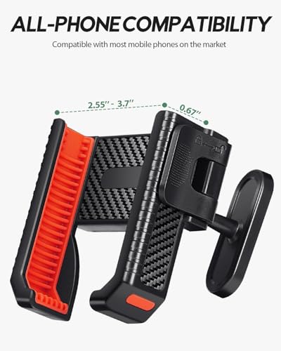 Magnetic Golf Cart Phone Holder, 360° Rotation Golf Cart Magnetic Phone Mount for Cellphone, Golf Cart Accessory & Great Gift, Strong N52 Magnets, Universal Fit, Red (1PCS)