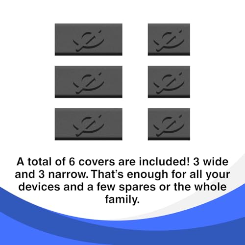 Webcam Cover Slide for Laptop & Tablet Camera Privacy, No Adhesive No Residue, Flexible Cover for MacBook, iPad, PC & More, 2 Sizes Included, 6 Pack, Made in USA
