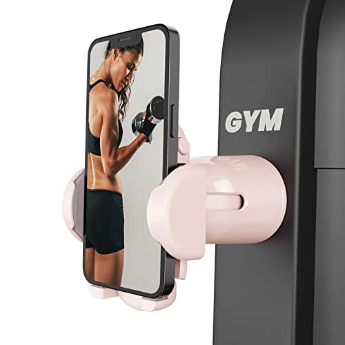 MiiKARE Gym Phone Holder - Magnetic, 360 Rotating, Home & Workout Essentials - Pink - color: Pink