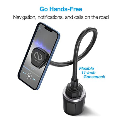 Naztech MagBuddy Elite XL Car Phone Holder - Magnetic Mount for Cup Holder with 11 Inch Gooseneck & 360 Degree Swivel, Universal Compatibility for iPhone, Android & GPS Units