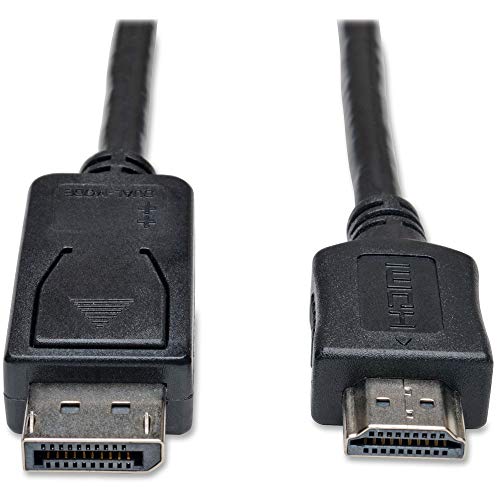 TRIPP LITE DisplayPort to HDMI Cable Adapter, DP to HDMI, Male-to-Male, 1080P HD Resolution, Black, 3 Feet / 0.9 Meters, 3-Year Warranty (P582-003) - size: 3 ft., style: DisplayPort