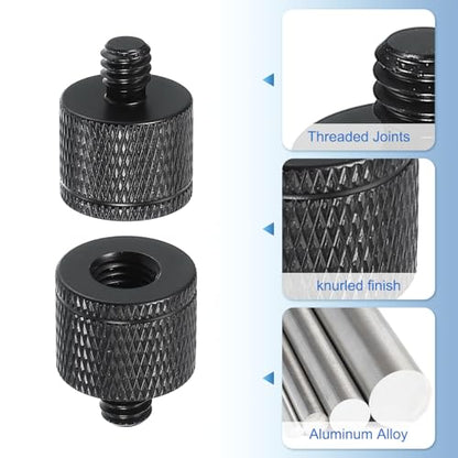 PATIKIL Tripod Screw Adapter M8 Female to 1/4" Male, Tripod Nut Connectors Camera Mount Screw Camera Double Head Converter for Microphone Holder Magic Arms Accessories - size: M8 to 1/4"