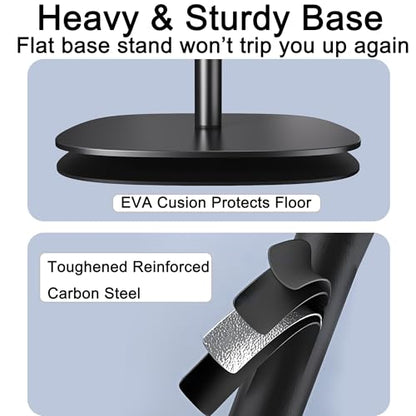 Projector Stand Floor Mount, Adjustable Height 33"-50" | 1/4 Screw with Heavy Base, Arbitrary Angle Adjustment, For Living Room, Courtyard, Bedroom - color: Black
