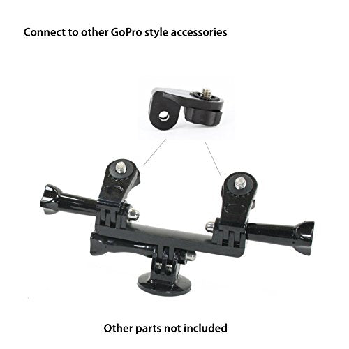| 2 pc Universal Gimbal Conversion Adapter Set for Sony Cam, Xiaomi, or GoPro. Has Camera Screw (1/4-Inch 20), Easily Connect Action Camera to GoPro Style Accessories.