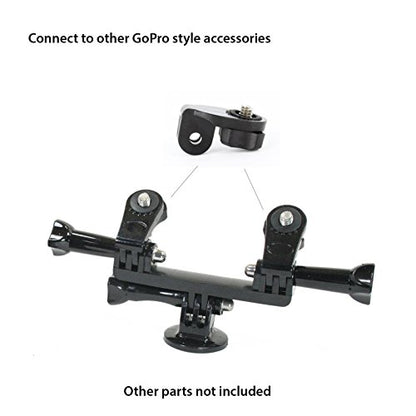 | 2 pc Universal Gimbal Conversion Adapter Set for Sony Cam, Xiaomi, or GoPro. Has Camera Screw (1/4-Inch 20), Easily Connect Action Camera to GoPro Style Accessories.