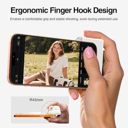 Phone Flash Fill Light, Magnetic Attachment for Mobile Phones, Built-in Handle with Focus Knob, Portable LED Light Phone Photography, Vlog & Live Streaming