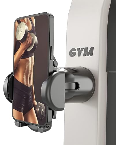 MiiKARE Gym Phone Holder - Magnetic, 360 Rotating, Home & Gym Essentials for All, Black - color: Black