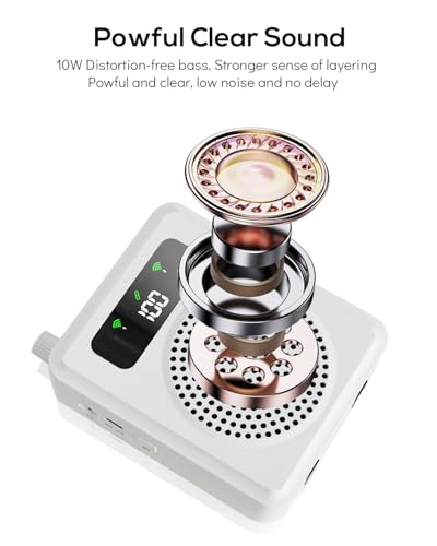 Wireless Voice Amplifier with Lavalier Microphones, Portable Voice Amplifier, Microphone with Speaker, Mini Megaphone with Clip on/Lapel Mic Teacher Microphone for Classroom Speech (White) - color: White