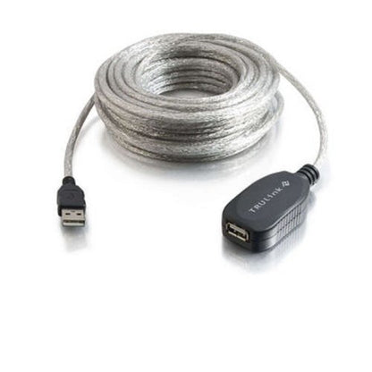 39000 USB Data Transfer Cable - 39.37 ft - Extension Cable - White - color: White, size: 39.4 Feet, style: USB A Male to A Female