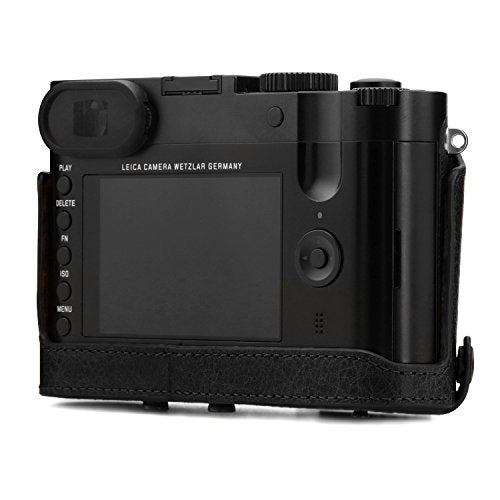 Mega Gear MG1402 Leica Q-P, Q (Typ 116) Ever Ready Genuine Leather Camera Case and Strap, with Battery Access, Black - color: Black