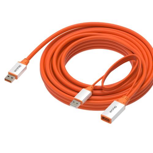 OkyLink Active USB 3.2 Gen 2 Extension Cable 10Gbps 10Gbps, 25ft | 8m, Male to Female, Powered Active Signal Amplifier, for Pro AV, Security Camera & Long-Range 10Gbps Data Transfer - color: USB3.2(10Gbps), size: 25ft (8m)