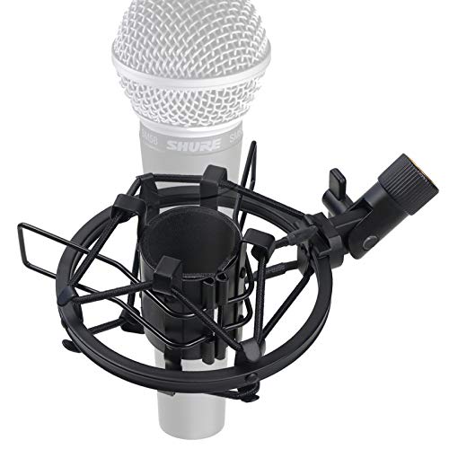 SUNMON SM58 Microphone Shock Mount Holder for Reduces Vibration and Noise, Suitable for Shure SM58-LC, SM58-CN Cardioid Dynamic Vocal Mic - color: Shock Mount