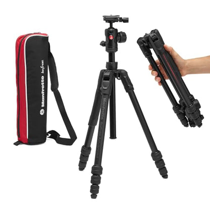 Manfrotto Befree Advanced AS, Camera Tripod, Twist Lock, Compatible with Arca-Swiss, Portableand Compact, Alumiium, Travel Tripod Kit, Ball Head, for DSLR, Mirrorless, Camera Accessories - style: Befree Adv Arca-Swiss Twist Alu