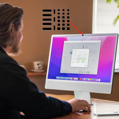 Universal Webcam Cover Stickers - Privacy Protection Accessory, No Residue Application, Safe Screen Closure - Dots,Squares and Bars, 26 Pieces - Black - color: Black-26PCS