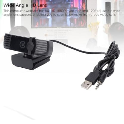 VBESTLIFE Computer Webcam, FHD Webcam with Built in Noise Canceling Microphone and Rotatable Design, 1080P Video and Wide Angle Camera, for Desktop PC or Laptop