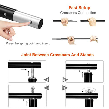 iMounTEK Photo Video Studio 6.56ft x 9.84ft Backdrop Stand Photographic Studio Adjustable Photo Backdrop Stand Kits with a Carrying Bag Photo Backdrop Stand for Parties/Birthday/Wedding - color: Black, size: 6.56ft x 9.84ft
