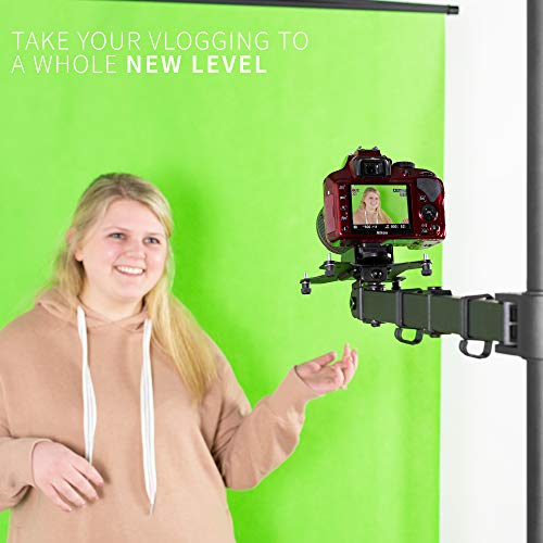 VIVO Universal VESA Adapter Bracket Kit for Cameras, Photo or Video Shooting, 1/4 inch Mount, Attach to Monitor Stand or Tripod, Overhead Portrait or Landscape, Black, MOUNT-V00CAM