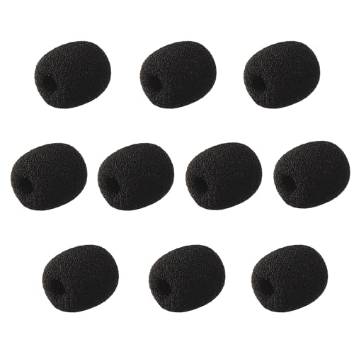 Foam Cover Windscreen Replacement for Countryman B3,DPA, and Point-Source Ear-hook Headset Microphones,5mm Inner Circular,Hole Ear-hook Headset Microphones (10 Pack)