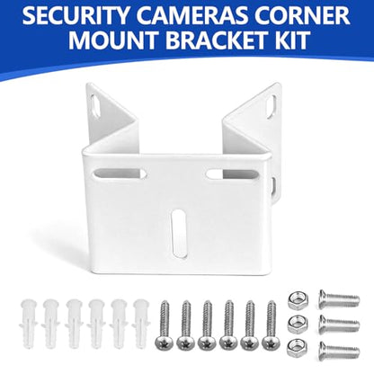 Security Camera Mount Kit, Corner Mount Bracket for Security Cameras, CCTV Surveillance Camera Holder Adapter Compatible with Eufy, Reolink, Tapo and AOSU PTZ Cameras, White (1 Pack) - size: 1 Pack