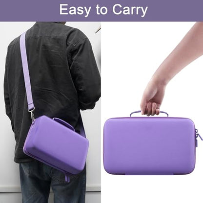 Camera Case Compatible with Canon EOS Rebel T7/T100/R50/R100/R5/R6 V//R6 Mark II DSLR Camera with 18-55mm Lens,Sony,Nikon DSLR Camera Protective Case with Shoulder Strap (Purple Case) - color: Purple Case