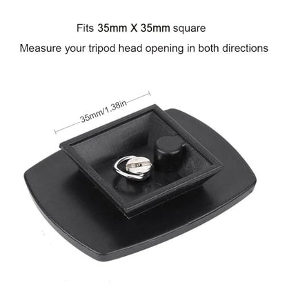 35mm Tripod Quick Release Plate Camera Mount Adapter Replacement for Sunpak 7000TM 7001TM 6400UT 8001UT TG-P60T MX1000 (Pack of 2)