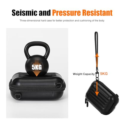 Cwatcun Carrying & Protective Case for Digital Camera with 2 Carrying Ways, Hardshell Lightweight Small Camera Sling Case Compatible with KODAK PIXPRO/Canon PowerShot/Sony DSCW800 DSCW830 - color: Black02