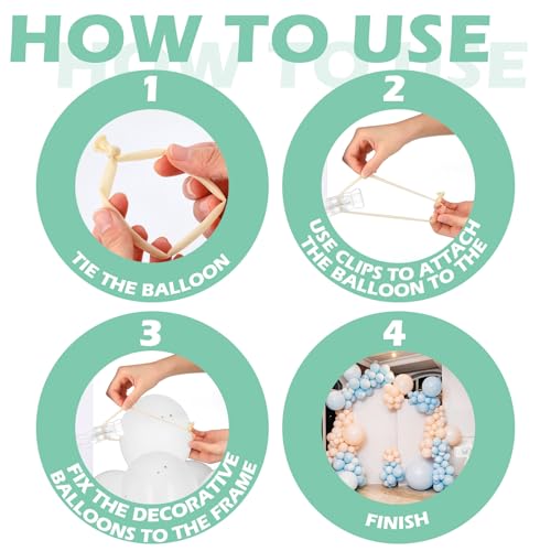 Amyhill 10 Pack Large Balloon Arch Clips Plastic Transparent Backdrop Spring Clamps 3.5 Inch Heavy Duty Clip and 100 Pcs Clear 260 Long Balloons Arch Kit Birthday Decoration Crafts Photography - color: Transparent