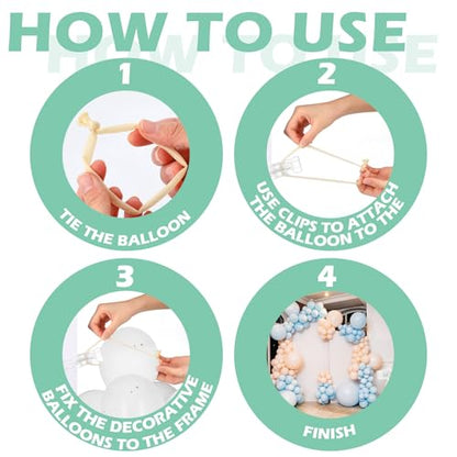 Amyhill 10 Pack Large Balloon Arch Clips Plastic Transparent Backdrop Spring Clamps 3.5 Inch Heavy Duty Clip and 100 Pcs Clear 260 Long Balloons Arch Kit Birthday Decoration Crafts Photography - color: Transparent