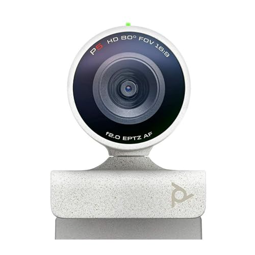 Plantronics Poly - Studio P5 Webcam with Voyager 4220 UC Headset Kit Polycom - 1080p HD Professional Video Conferencing Camera & Stereo Bluetooth Wireless Headset - Certified for Zoom & Teams