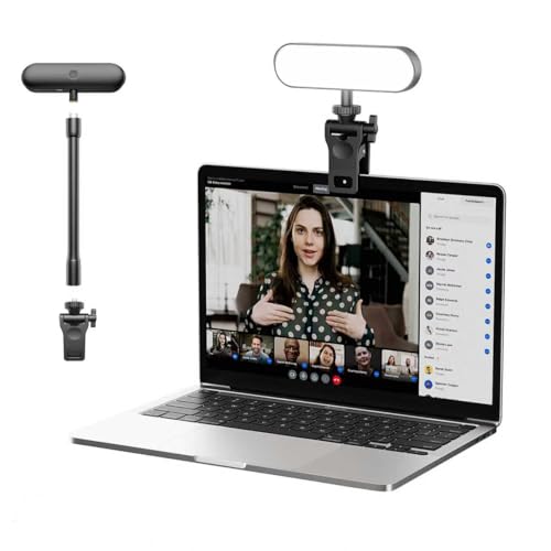 Video Conference Lighting,Rechargeable LED Streaming Light, 360° Rotatable Zoom Lighting for Computer,Eye Caring Webcam Laptop Ring Light for Video Calls/Zoom Meetings/Video Recording