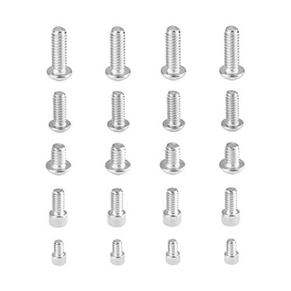 CAMVATE 1/4"-20 Stainless Steel Screw(20 pcs,1/4"-20 /9mm/13mm/16mm/19mm)