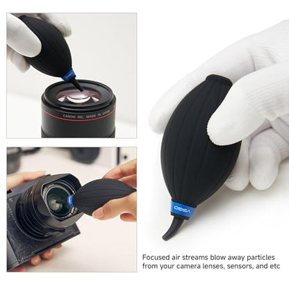 VSGO All-in-One Camera Cleaning Kit for Full Frame Sensor Cameras (24mm) Compatible with Canon, Nikon, Sony, Pentax & DSLR, Includes CMOS Swabs, Lens Pen, Air Blower & More (DKL-20F)