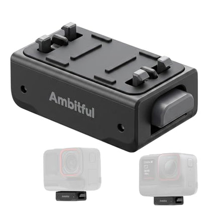 AMBITFUL IA01 Magnetic Quick Release Mount Base, 1/4 Inch Camera Adapter Base for Insta360 Action Cameras, Compact Quick Swap Mount for Tripod, Selfie Stick, Extension Pole and Camera Rig - color: 1/4" Screw Mount