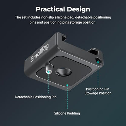SmallRig Anti-Twist Cold Shoe Mount Adapter (2pcs) with 1/4"-20 Screws, for Flash LED Light Monitor Microphone, with Anti Twist Pins, Compatible with SmallRig Cage - 5032 - size: 2 Pieces