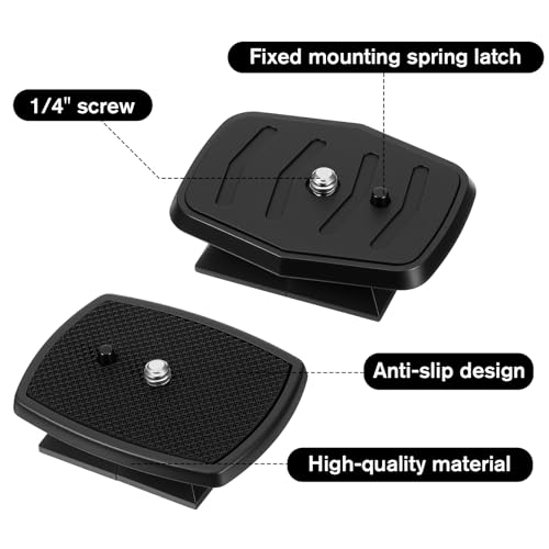 Tripod Quick Release Plate Camera Mounting Adapter, 2 Pack 43mm and 45mm Tripods Attachment Compatible with a Variety of Tripod Mount