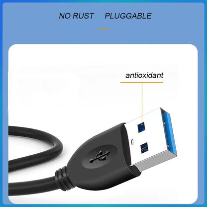 USB extension cable, (2 PACK 1FT) USB 3.0 male to female extension cable withstands fast data transfer compatible with USB keyboard, mouse, webcam, camera, phone, USB hub, printer, hard drive, etc