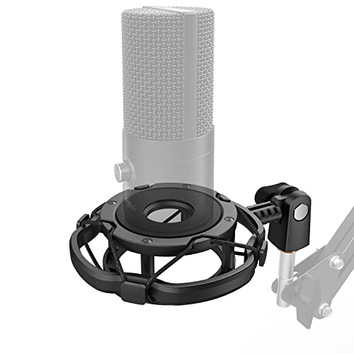 FIFINE Shock Mount Holder for Microphone, Vibration Reduction and Noise Elimination, with Thumbscrew, Pivot mount, Suitable for Desk Stand and Boom Arm