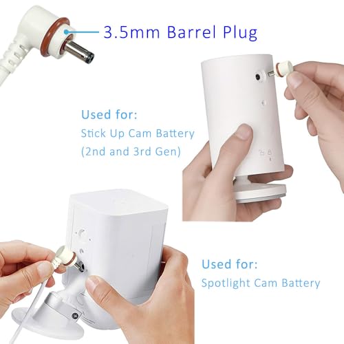 10Ft USB-C Power Cord with Adapter Compatible with Ring Pan-Tilt Mount/Ourdoor Cam Plus/Stick Up Cam Battery Pro/3rd Gen/2nd Gen/Plug-in, Spotlight Cam Battery Plus -2PACK - size: 2PACK