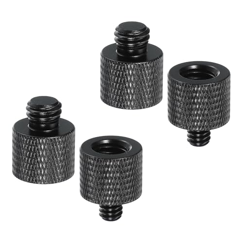 PATIKIL Tripod Screw Adapter 3/8" Male to 1/4" Female, 4 Pcs Tripod Nut Connectors Camera Mount Screw Camera Double Head Converter for Microphone Holder Magic Arms Accessories, 20 mm - size: 3/8" Male to 1/4" Female,20 mm