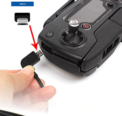 0.5FT USB Micro to iOS DJI Remote Controller Cable for IPhone14 Pro, DJI Mavic Mini(1st Gen), Mini SE, Mavic Pro, Spark, 2Pro Zoom,Mavic Air,Platinum,Phone/Tablet 90 Degree Data OTG Cord Accessorie - size: 0.5FT(6in), style: Micro to IOS